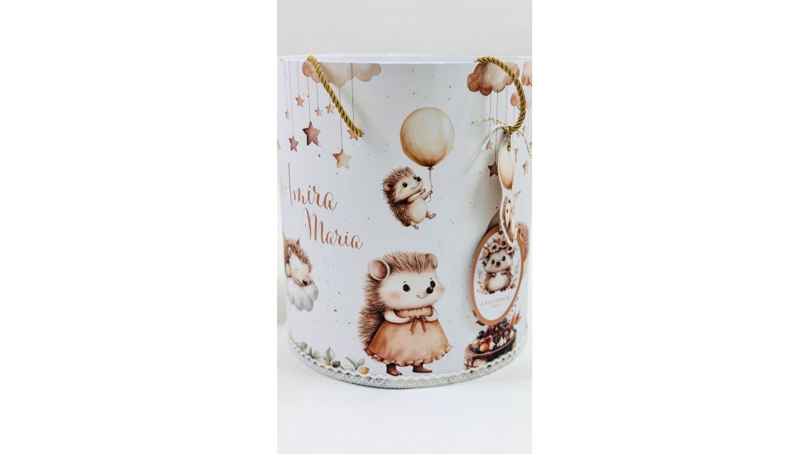 Trusou botez fetita Arici Pogonici cu flori de toamna 19